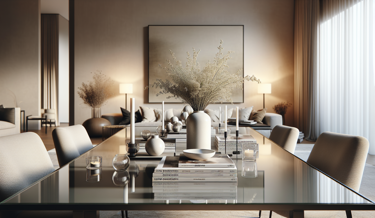 Qué poner encima de una mesa de comedor de cristal